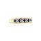 vintage Gouden vintage rijring met saffier en diamant 14 krt