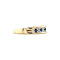 vintage Gouden vintage rijring met saffier en diamant 14 krt