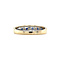 vintage Gouden vintage rijring met saffier en diamant 14 krt
