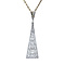 vintage White gold vintage pendant with diamond 14 carat