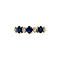 vintage Gouden vintage rijring met saffier en diamant 14 krt