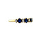vintage Gouden vintage rijring met saffier en diamant 14 krt