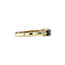 vintage Gouden vintage rijring met saffier en diamant 14 krt