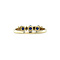 vintage Gouden vintage rijring met saffier en diamant 14 krt