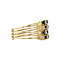 vintage Gouden vintage ring met saffier en diamant 18 krt