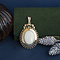vintage Gouden vintage hanger met opaal 14 krt