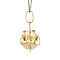 vintage Gouden vintage vis hanger met kleursteen 18 krt