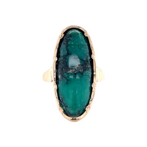 Gouden ring met turkoois 14 krt