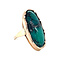 vintage Golden vintage ring with turquoise 14 kt