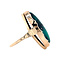 vintage Golden vintage ring with turquoise 14 kt