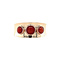 vintage Gouden vintage ring met bloedkoraal 14 krt