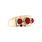 vintage Gouden vintage ring met bloedkoraal 14 krt