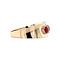 vintage Gouden vintage ring met bloedkoraal 14 krt