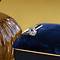 vintage Gouden vintage entourage ring met aquamarijn en diamant 14 krt
