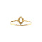 vintage Gouden vintage entourage ring met aquamarijn en diamant 14 krt