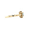 vintage Gouden entourage ring met aquamarijn en diamant 14 krt