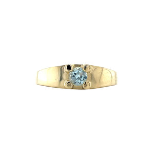Ring with blue topaz 8 kt