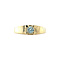 vintage Vintage ring met blauwe topaas 8 krt