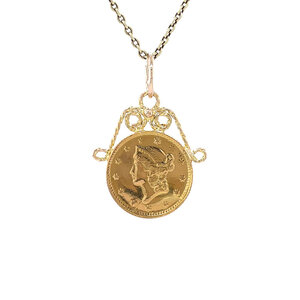Coin pendant 9 kt