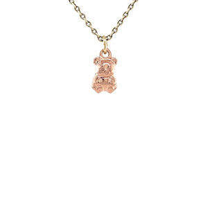 Rose-gold bear pendant 14 kt