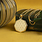 vintage Gouden vintage medaillon met gravure 14 krt