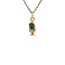 vintage Golden vintage traffic light pendant with coloured stone 18 carat