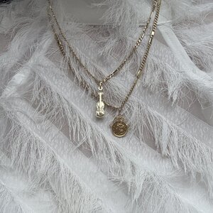 Gouden vintage viool hanger 14 krt