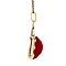 vintage Gold vintage pendant with carnelian 14 kt