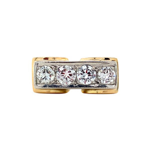Gouden ring met diamant 14 krt