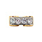 vintage Gouden vintage rijring met diamant 14 krt