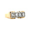 vintage Gouden vintage rijring met diamant 14 krt