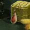vintage Gouden vintage hanger met bloedkoraal 14 krt