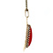 vintage Gouden vintage hanger met bloedkoraal 14 krt