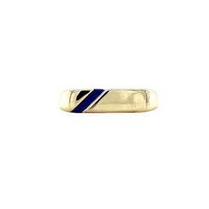 Gouden zegelring met lapis lazuli 14 krt