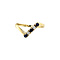 vintage Gouden vintage rijring met saffier en diamant 14 krt
