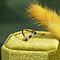 vintage Gouden vintage rijring met saffier en diamant 14 krt