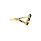 vintage Gouden vintage rijring met saffier en diamant 14 krt