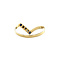 vintage Gouden vintage rijring met saffier en diamant 14 krt