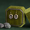 vintage Roségouden vintage oorhangers met amethist 14 krt