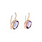 vintage Rose-gold vintage dangle earrings with amethyst 14 kt