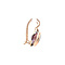 vintage Rose-gold vintage dangle earrings with amethyst 14 kt