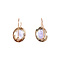 vintage Rose-gold vintage dangle earrings with amethyst 14 kt