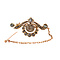 vintage Gouden vintage broche met roosdiamant 14 krt