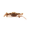 vintage Gouden vintage broche met roosdiamant 14 krt