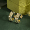 vintage Bicolour vintage gold fantasy earrings 14 kt