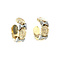 vintage Bicolour vintage gold fantasy earrings 14 kt