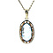 vintage Gouden vintage hanger met spinel 14 krt