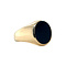 vintage Gouden vintage zegelring met onyx 14 krt