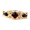 vintage Gouden vintage bangle met granaat 14 krt