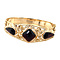 vintage Gouden vintage bangle met granaat 14 krt